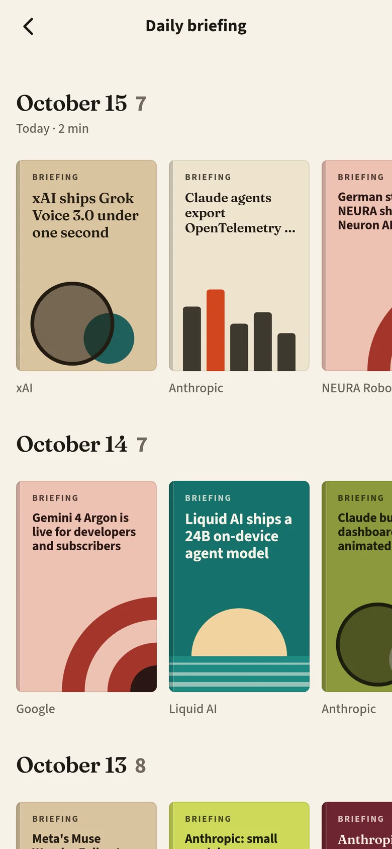 Placeholder for the personal home: the top briefing covers in AILA.